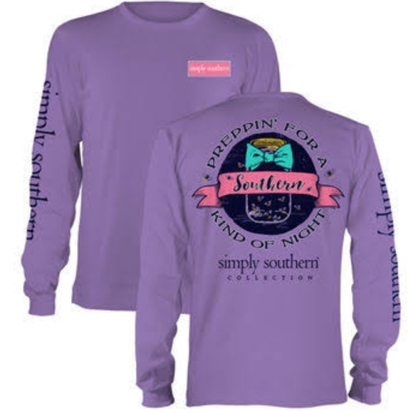 Simply Southern Tops - Simply Southern Collection Purple Long Sleeve Top